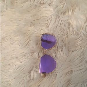 FROM ITALY rose gold and purple sunglasses